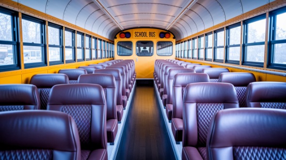 school bus rental interior